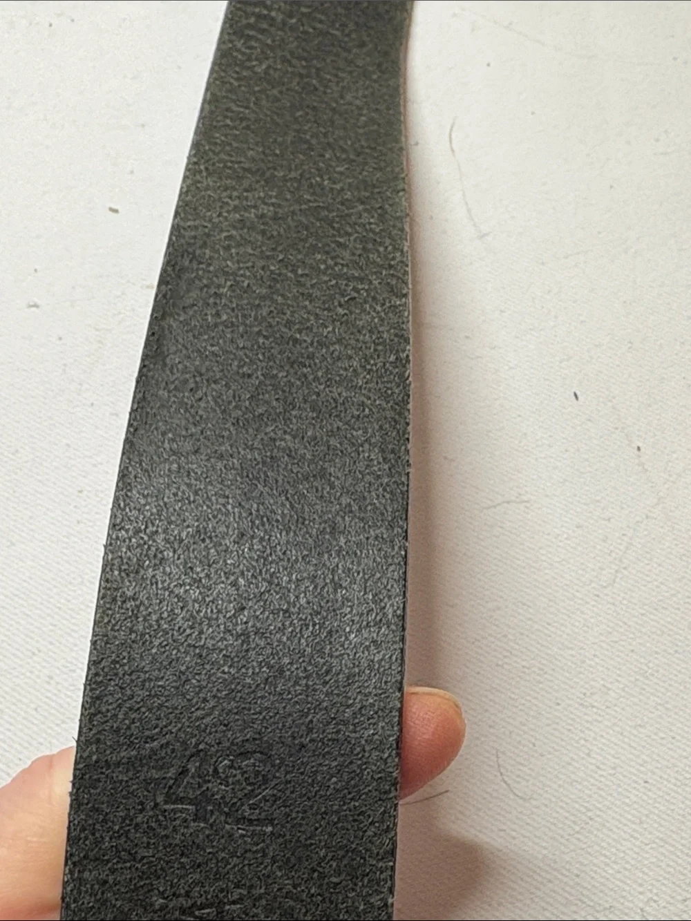 Timberland Matte Black Leather Belt Size 42